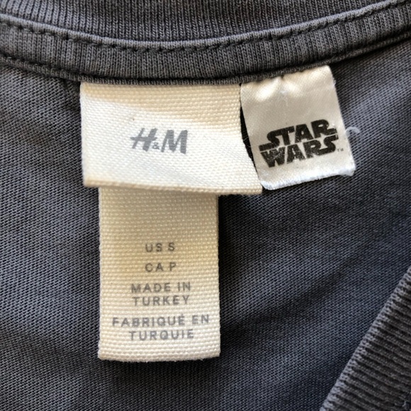 H&M Star Wars Oversized Chinese Vera Graphic T-Shirt in Black and Pink Size S - Picture 10 of 10
